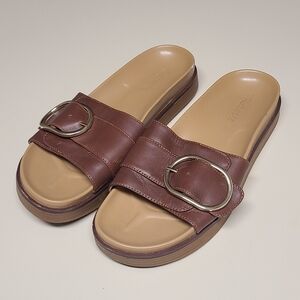 Madewell Dayna Buckle Strap Slide Sandals size 8